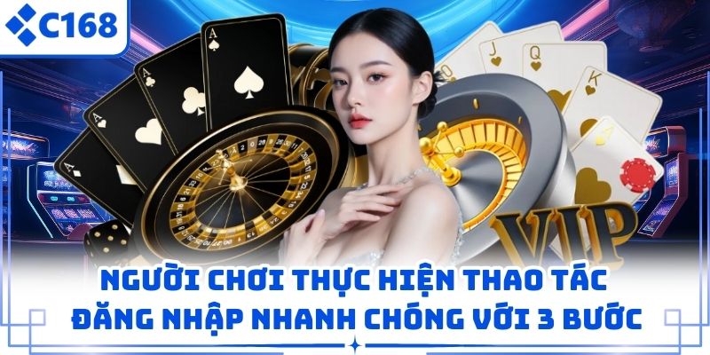 Người chơi thực hiện thao tác đăng nhập nhanh chóng với 3 bước